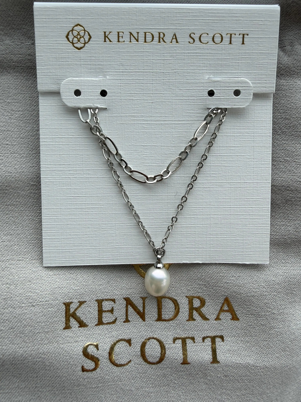 Kendra Scott White Pearl Pendant Necklace